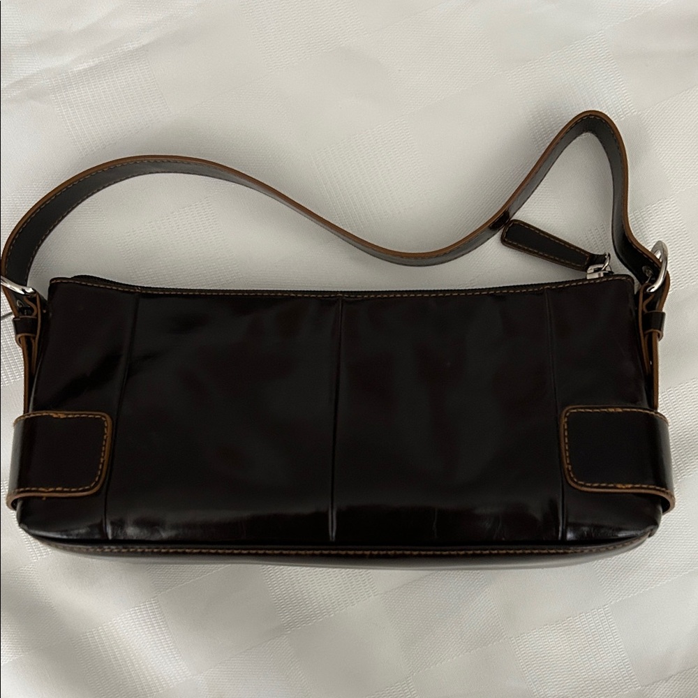 OXOXO Chocolate Brown Leather Handbag